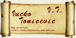 Vučko Tomićević vizit kartica